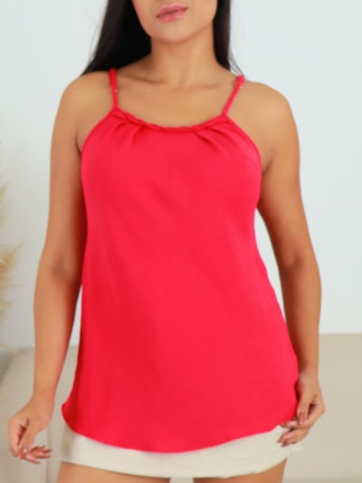 BLUSA ALÇA FINA TRANÇADA ALANA