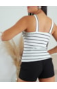 BLUSA CANELADA LISTRAS LENICE