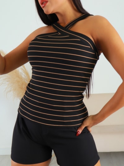 BLUSA CANELADA LISTRAS RITINHA