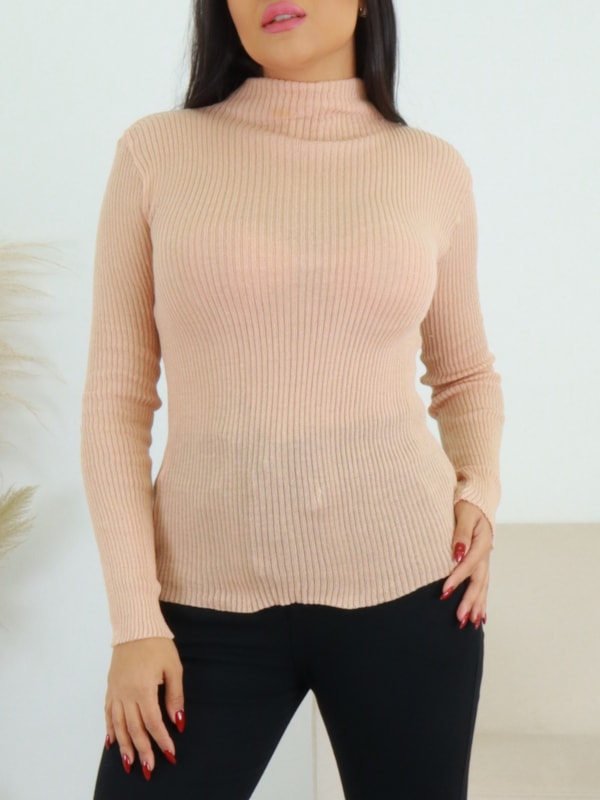 BLUSA GOLA ALTA TRICOT DOROTEIA