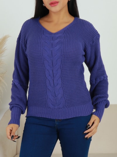 BLUSA TRICOT GOLA V MARIA FLOR