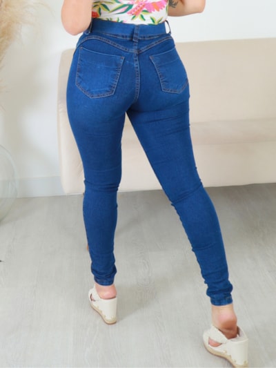 CALÇA JEANS DESTROYED CINTO ATENA