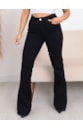 CALÇA JEANS FLARE PRETO MILLA