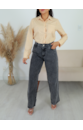 CALÇA JEANS PRETO WIDE LEG VANESSA