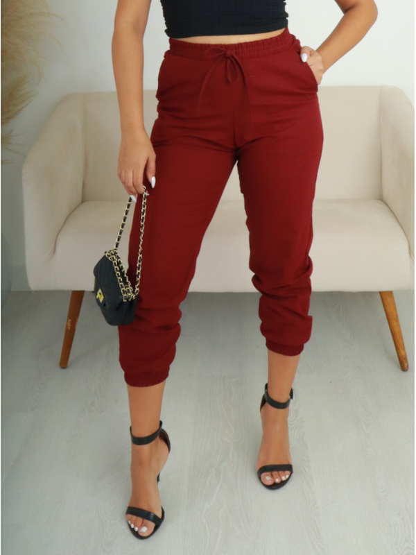 CALÇA JOGGER LINHO BOLSO BECCA