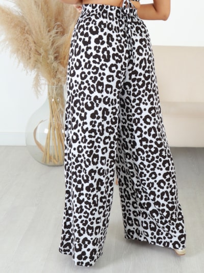 CALÇA PANTALONA  ANIMAL PRINT AUGUSTA