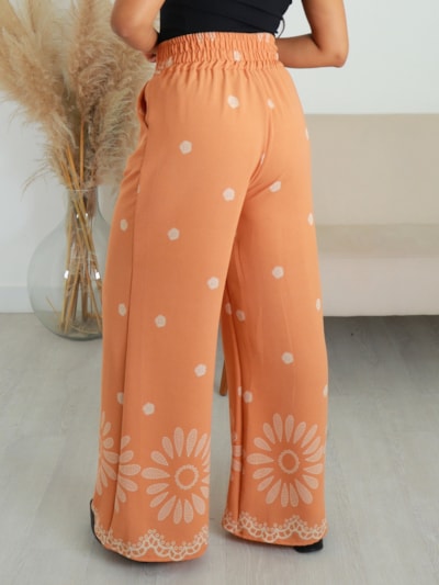 CALÇA PANTALONA ESTAMPADA MATILDA