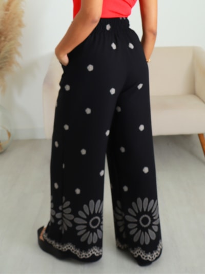 CALÇA PANTALONA ESTAMPADA ROZANA