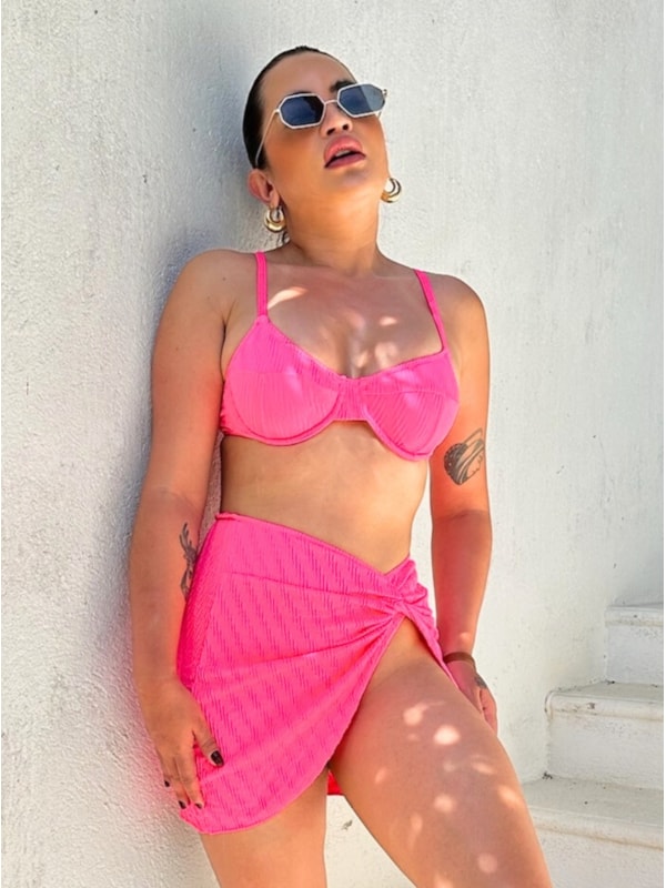 Biquíni Cintura Alta Biquini E Saida De Praia CONJUNTO BIQUINI E