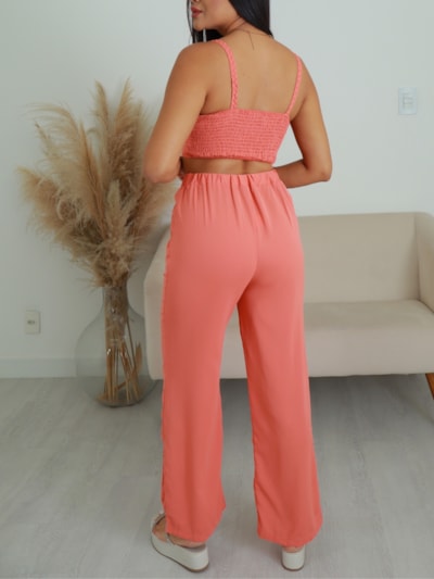 CONJUNTO CROPPED CALÇA PANTALONA CILENE