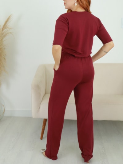 CONJUNTO CROPPED E CALÇA MOLETINHO PAOLA