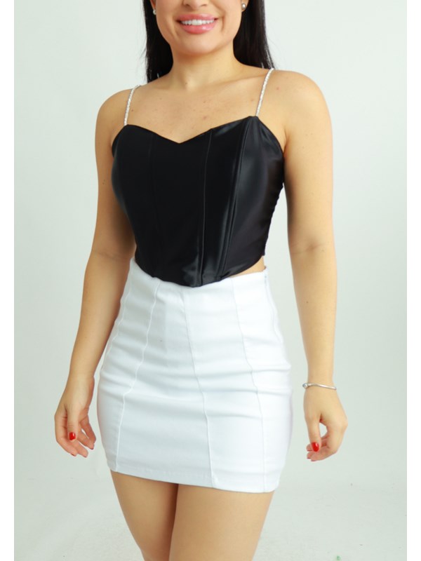 CROPPED CORSELET  ACETINADO ASTRID