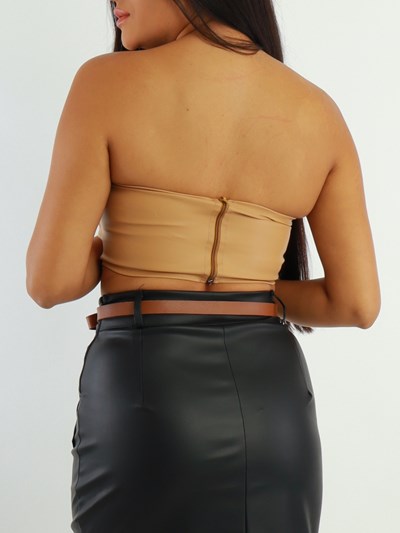 Cropped Corset Lilian Corino - Preto