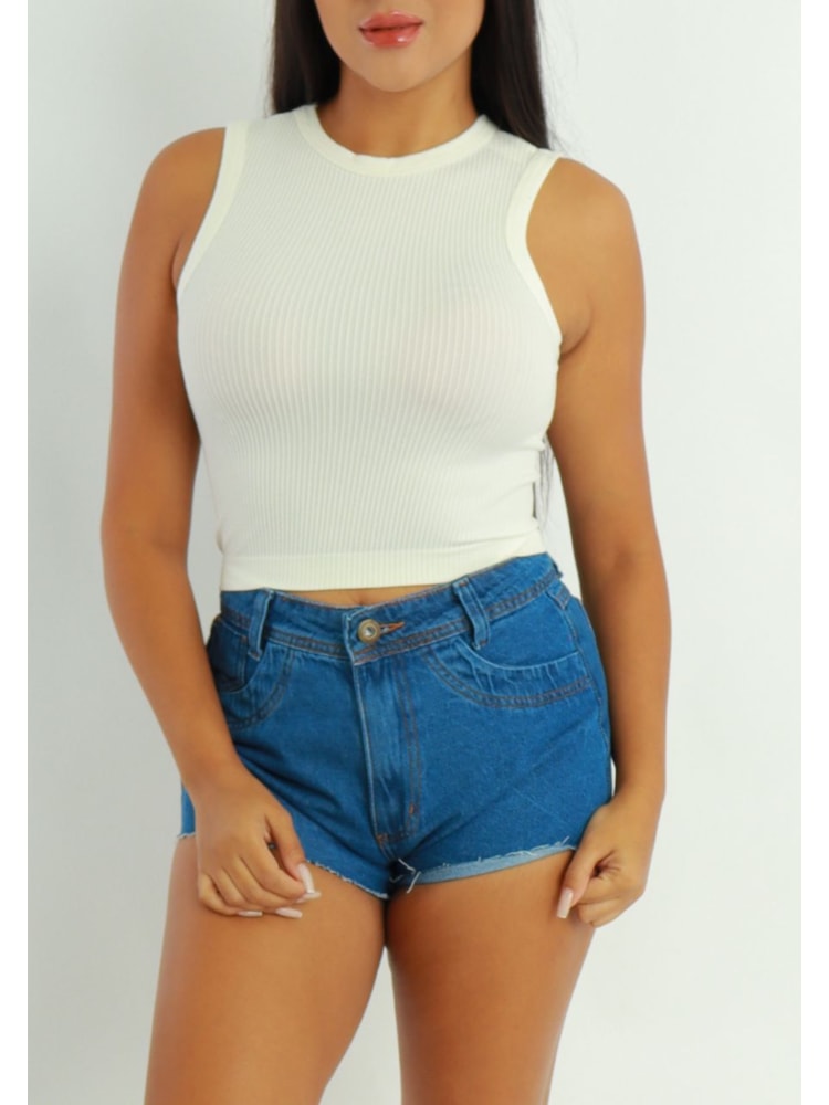 CROPPED REGATA CANELADA NILMA