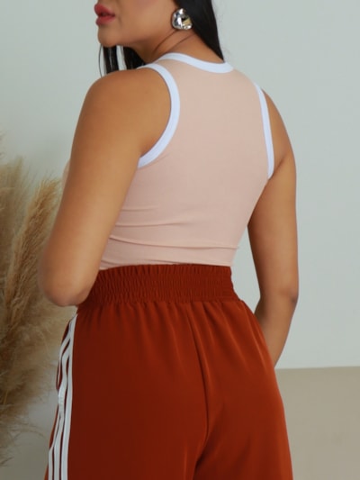 CROPPED REGATA CANELADO BICOLOR JENNY