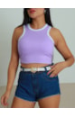 CROPPED REGATA CANELADO BICOLOR JENNY