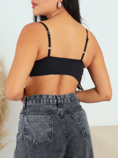 CROPPED RENDA ALÇA FINA MILLY