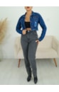 JAQUETA CROPPED JEANS DESTROYED TATIANE