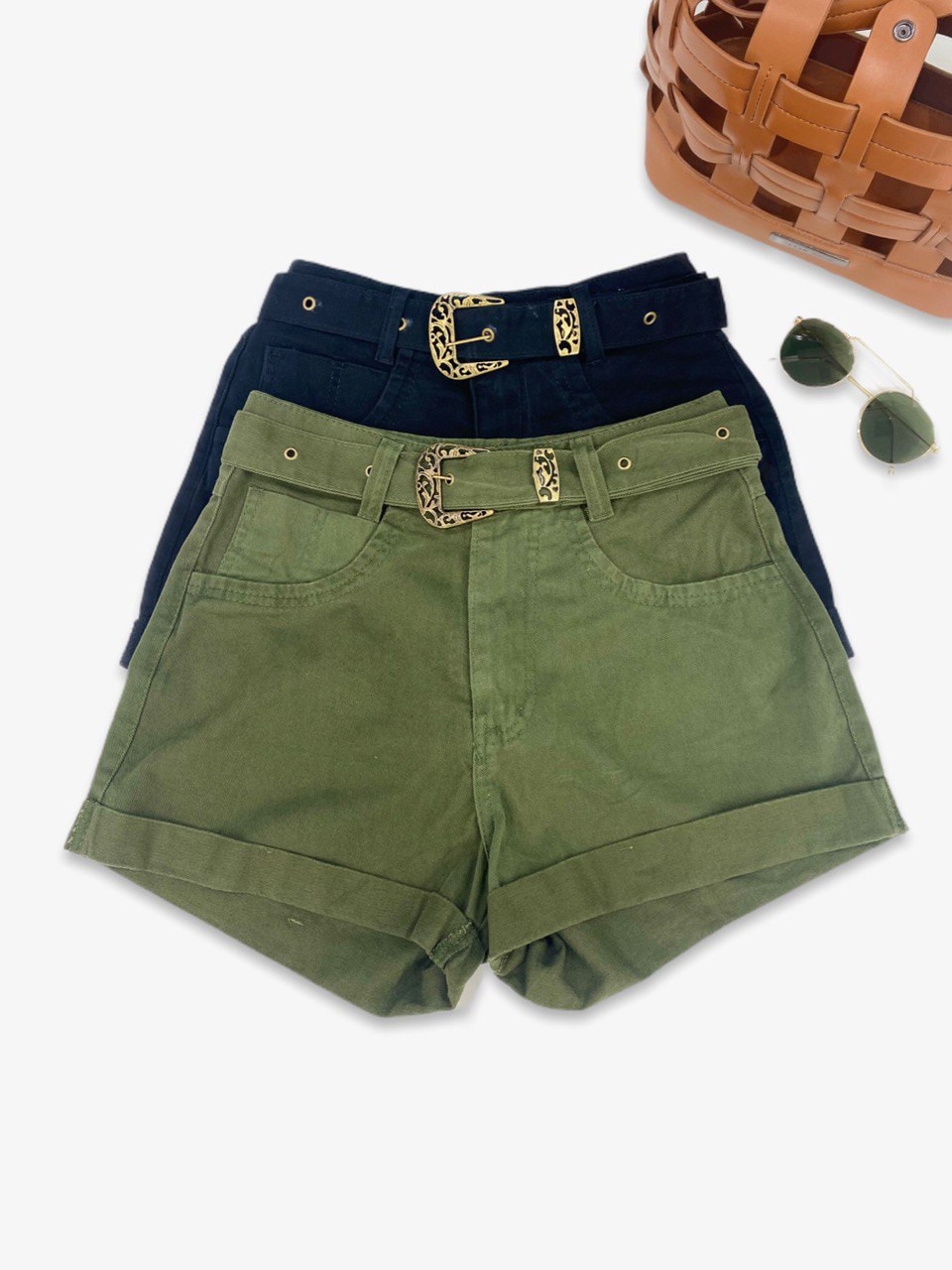 short jeans verde