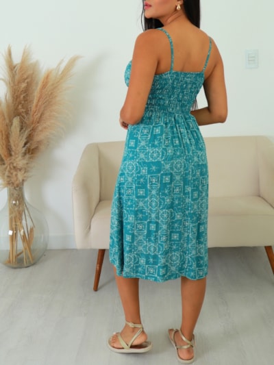 VESTIDO MIDI ESTAMPADO GARDENÍA