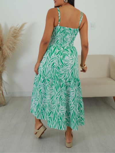 VESTIDO MIDI ESTAMPADO GISLENY