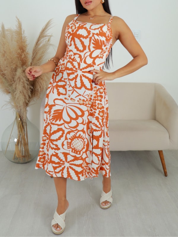 VESTIDO MIDI ESTAMPADO INÊS