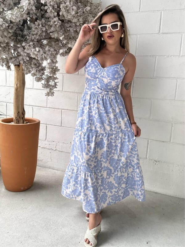 VESTIDO MIDI TRÊS MARIAS FRANCISCA