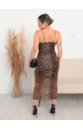 VESTIDO MIDI TULE ESTAMPA ANIMAL PRINT RUTHY